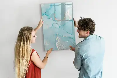Tableau magnétique effaçable à sec motif marbre décoratif
