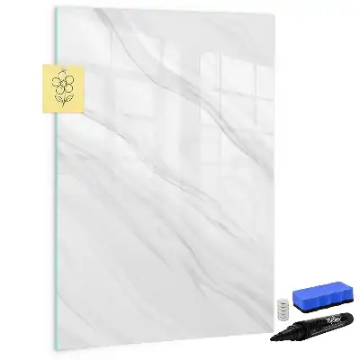 Tableau magnétique effaçable à sec motif vagues de marbre