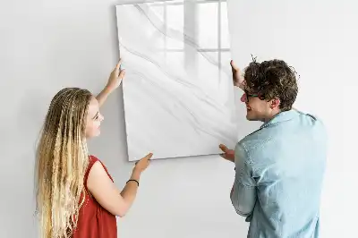 Tableau magnétique effaçable à sec motif vagues de marbre