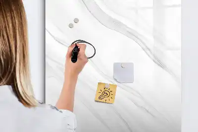 Tableau magnétique effaçable à sec motif vagues de marbre