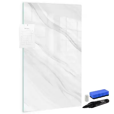 Tableau magnétique effaçable à sec motif vagues de marbre
