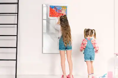 Tableau magnétique effaçable à sec motif vagues de marbre