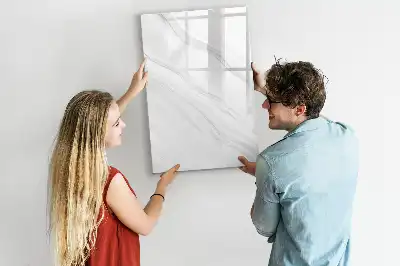 Tableau magnétique effaçable à sec motif vagues de marbre