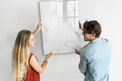 Tableau effaçable à sec magnétique effet marbre