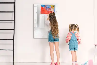 Tableau effaçable à sec magnétique effet marbre