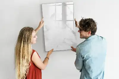Tableau effaçable à sec magnétique effet marbre