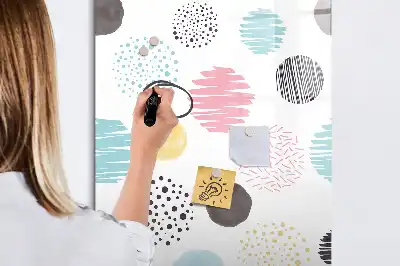 Tableau magnétique effaçable à sec cercle coloré