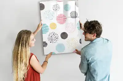 Tableau magnétique effaçable à sec cercle coloré