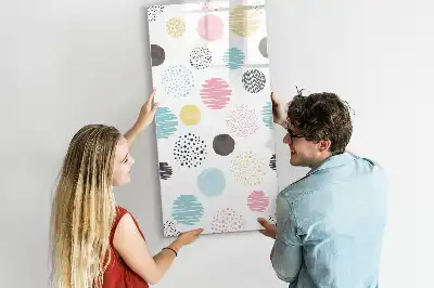 Tableau magnétique effaçable à sec cercle coloré