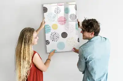 Tableau magnétique effaçable à sec cercle coloré