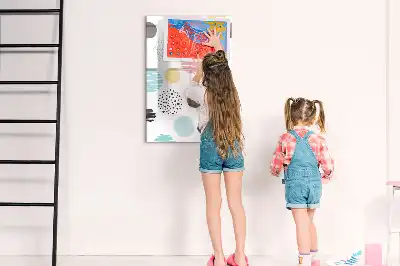 Tableau magnétique effaçable à sec cercle coloré