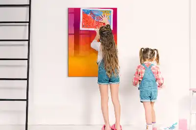 Tableau magnétique effaçable à sec motif lever de soleil en dégradé