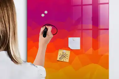 Tableau magnétique effaçable à sec motif lever de soleil en dégradé