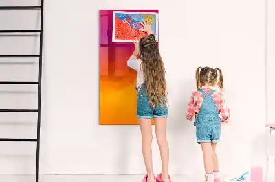 Tableau magnétique effaçable à sec motif lever de soleil en dégradé
