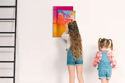 Tableau magnétique effaçable à sec motif lever de soleil en dégradé
