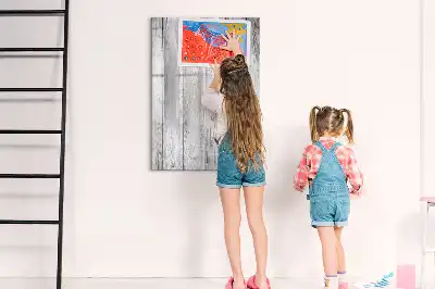Tableau magnétique effaçable à sec en bois peint