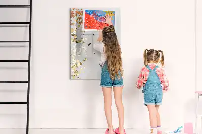 Tableau magnétique effaçable à sec modèle étoiles