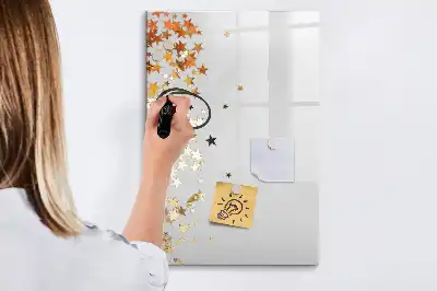 Tableau magnétique effaçable à sec modèle étoiles