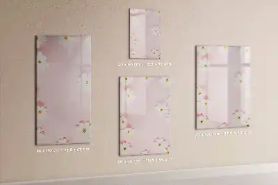 Tableau magnétique effaçable à sec motif fleurs