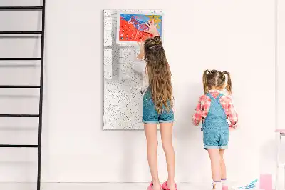 Tableau magnétique effaçable à sec motif lignes abstraites