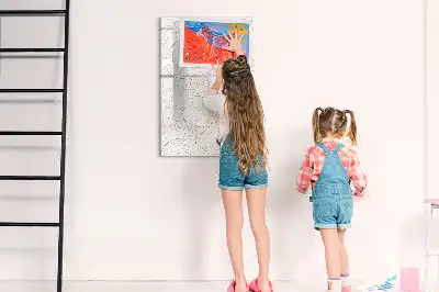 Tableau magnétique effaçable à sec motif lignes abstraites