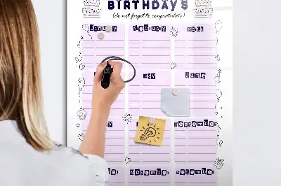 Tableau magnétique effaçable à sec lieu de naissance