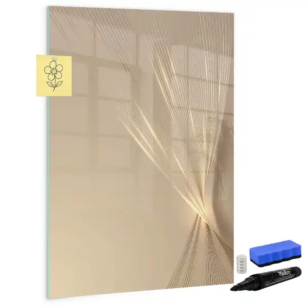 Tableau effaçable à sec magnétique motif lumière abstraite