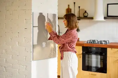Tableau effaçable à sec magnétique motif lumière abstraite