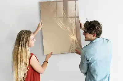 Tableau effaçable à sec magnétique motif lumière abstraite