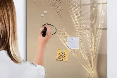 Tableau effaçable à sec magnétique motif lumière abstraite