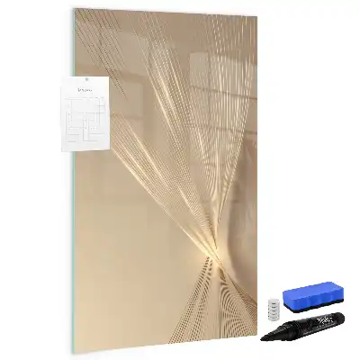 Tableau effaçable à sec magnétique motif lumière abstraite