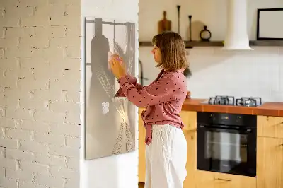 Tableau effaçable à sec magnétique motif lumière abstraite
