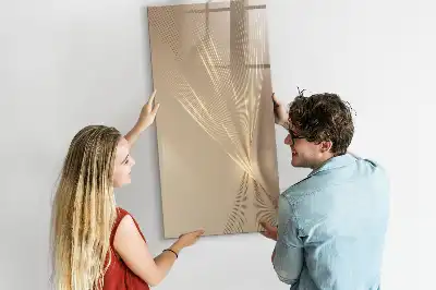 Tableau effaçable à sec magnétique motif lumière abstraite