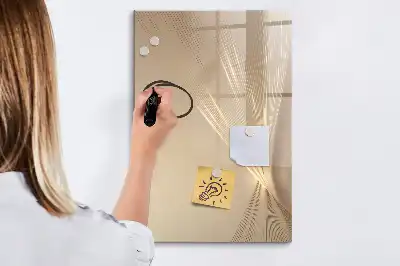 Tableau effaçable à sec magnétique motif lumière abstraite