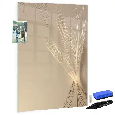 Tableau effaçable à sec magnétique motif lumière abstraite