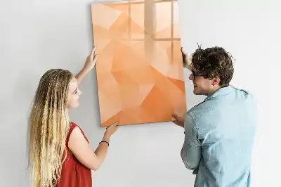 Tableau magnétique effaçable à sec motif abstraction de triangles