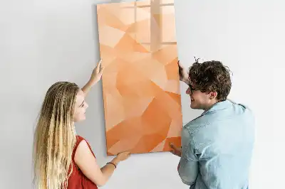 Tableau magnétique effaçable à sec motif abstraction de triangles