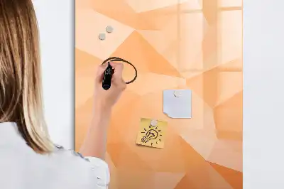 Tableau magnétique effaçable à sec motif abstraction de triangles