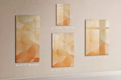 Tableau magnétique effaçable à sec motif abstraction de triangles