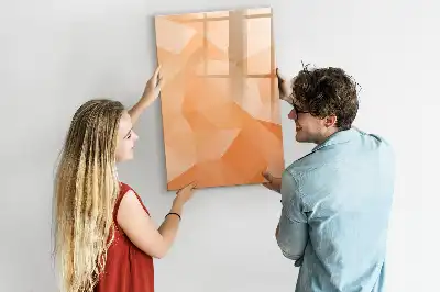 Tableau magnétique effaçable à sec motif abstraction de triangles