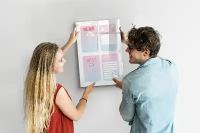 Tableau effaçable à sec magnétique planificateur motif licorne