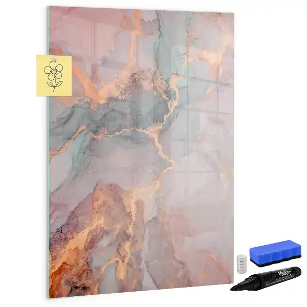 Tableau magnétique effaçable à sec en finition marbre