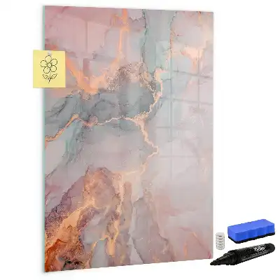 Tableau magnétique effaçable à sec en finition marbre