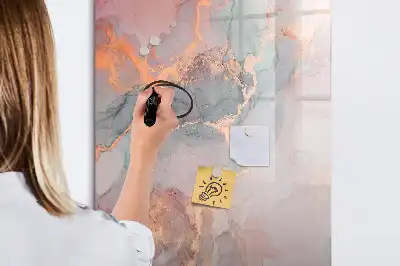 Tableau magnétique effaçable à sec en finition marbre