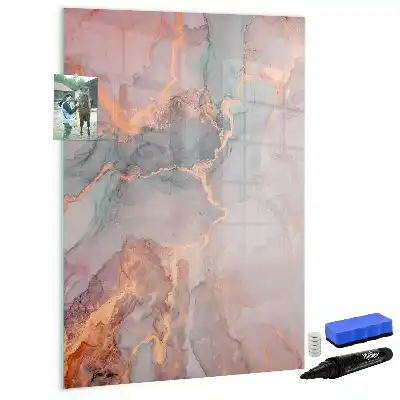 Tableau magnétique effaçable à sec en finition marbre