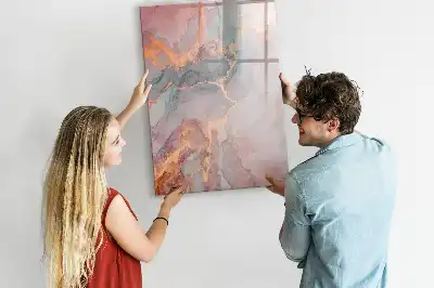 Tableau magnétique effaçable à sec en finition marbre