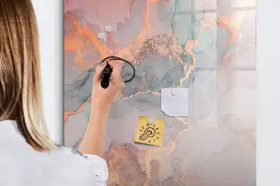 Tableau magnétique effaçable à sec en finition marbre