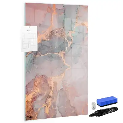 Tableau magnétique effaçable à sec en finition marbre