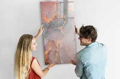 Tableau magnétique effaçable à sec en finition marbre