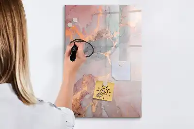 Tableau magnétique effaçable à sec en finition marbre